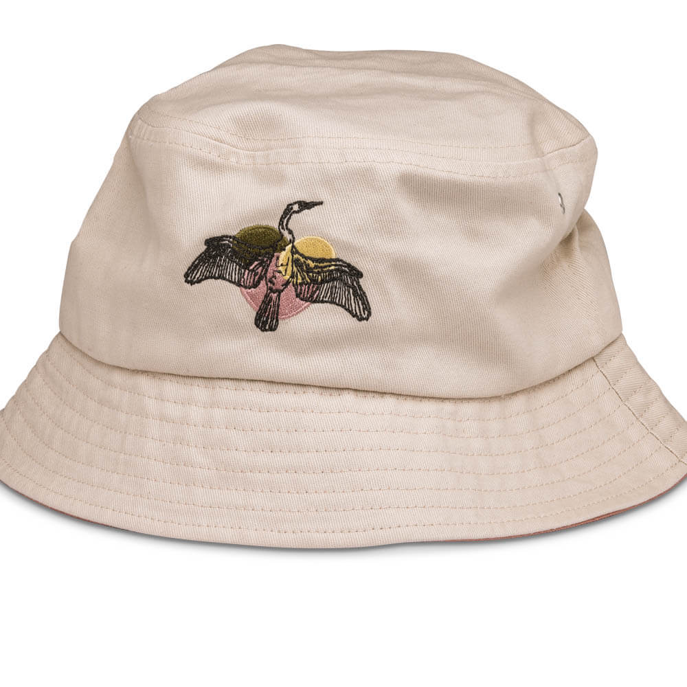 ANHINGA (TAN) | Interesting Bird Hemp Bucket Hat 